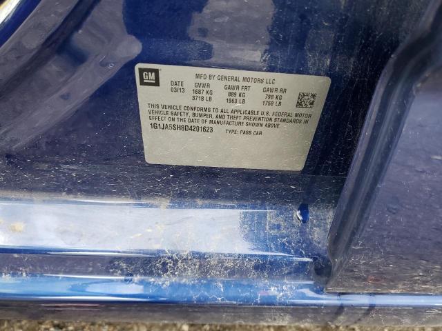 1G1JA5SH8D4201623 - 2013 CHEVROLET SONIC LS BLUE photo 12