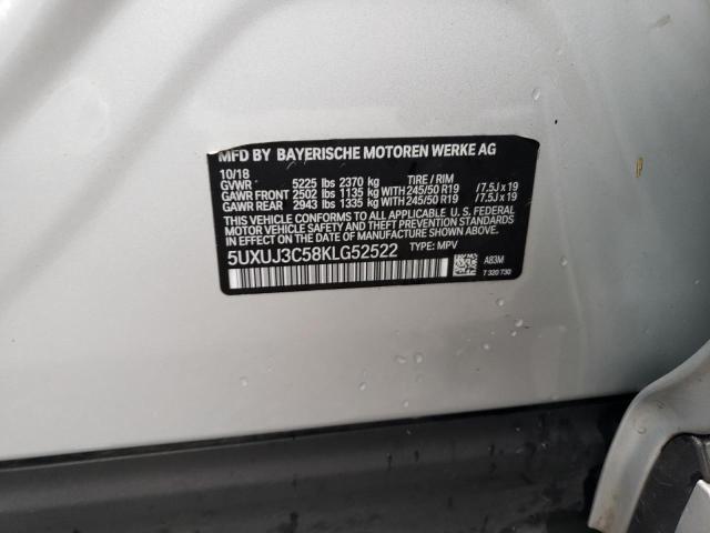 5UXUJ3C58KLG52522 - 2019 BMW X4 XDRIVE30I SILVER photo 13