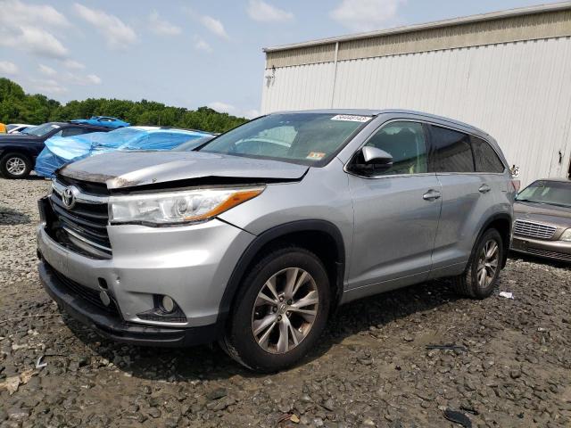 5TDJKRFH7FS166540 - 2015 TOYOTA HIGHLANDER XLE SILVER photo 1