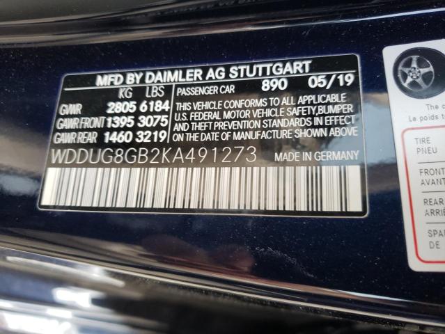 WDDUG8GB2KA491273 - 2019 MERCEDES-BENZ S 560 4MATIC BLUE photo 13