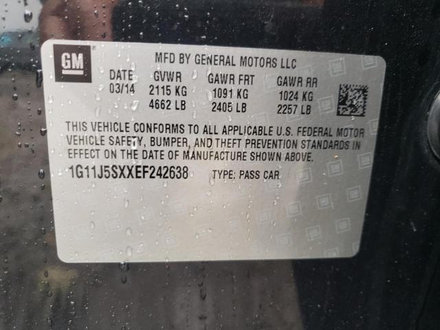 1G11J5SXXEF242638 - 2014 CHEVROLET MALIBU LTZ შავი ფოტო 12