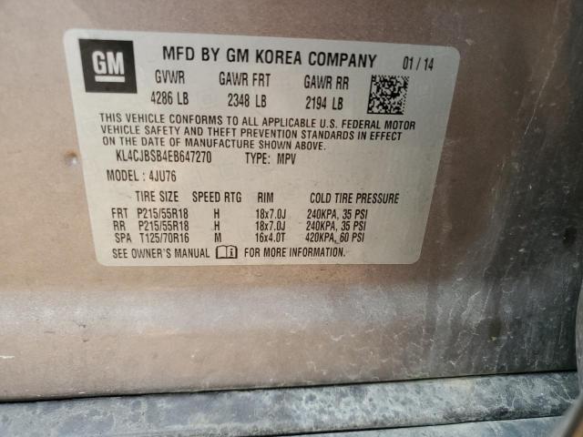 KL4CJBSB4EB647270 - 2014 BUICK ENCORE CONVENIENCE 棕色 照片 13