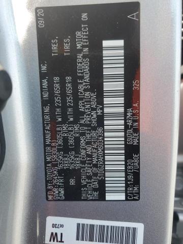 5TDGZRAHXMS034396 - 2021 TOYOTA HIGHLANDER XLE SILVER photo 14