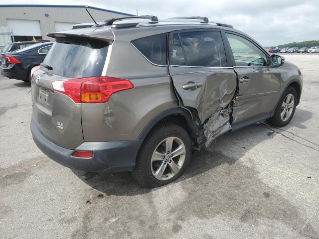 JTMRFREV4FD167557 - 2015 TOYOTA RAV4 XLE BROWN photo 3