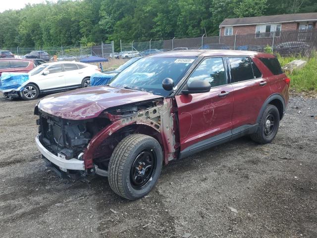 1FM5K8AB4LGC15578 - 2020 FORD EXPLORER POLICE INTERCEPTOR RED photo 1