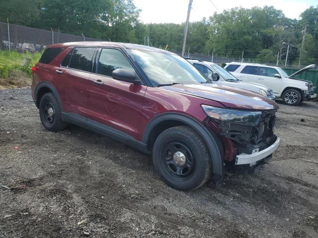 1FM5K8AB4LGC15578 - 2020 FORD EXPLORER POLICE INTERCEPTOR RED photo 4
