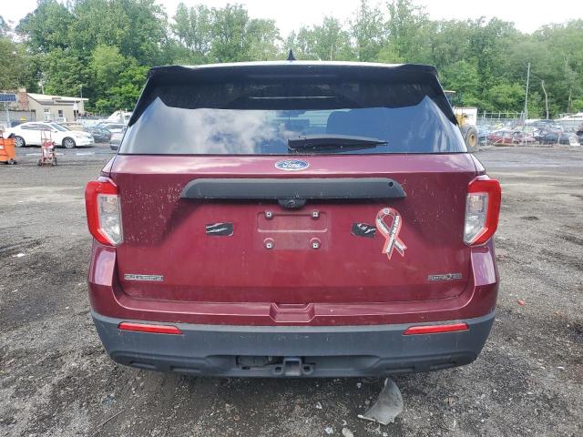 1FM5K8AB4LGC15578 - 2020 FORD EXPLORER POLICE INTERCEPTOR RED photo 6