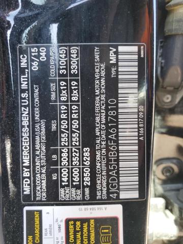 4JGDA5HB6FA617810 - 2015 MERCEDES-BENZ ML 350 4MATIC BLACK photo 13