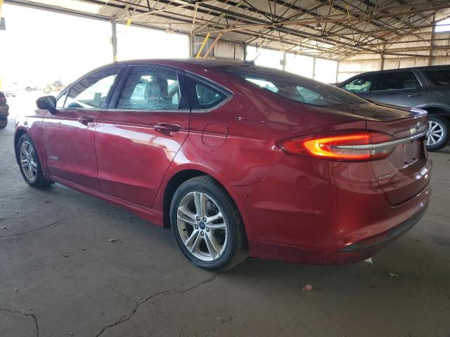 3FA6P0LU3JR257455 - 2018 FORD FUSION SE HYBRID RED photo 2