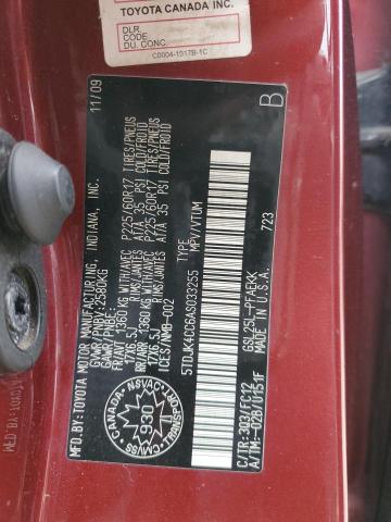 5TDJK4CC6AS033255 - 2010 TOYOTA SIENNA LE RED photo 13