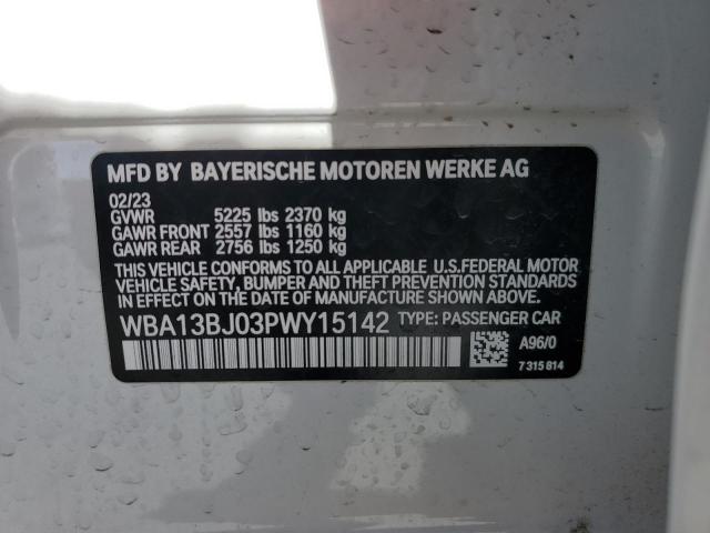 WBA13BJ03PWY15142 - 2023 BMW 530 XI WHITE photo 13