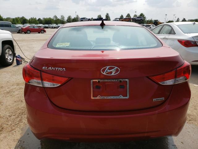 KMHDH4AE2CU206327 - 2012 HYUNDAI ELANTRA GLS RED photo 6