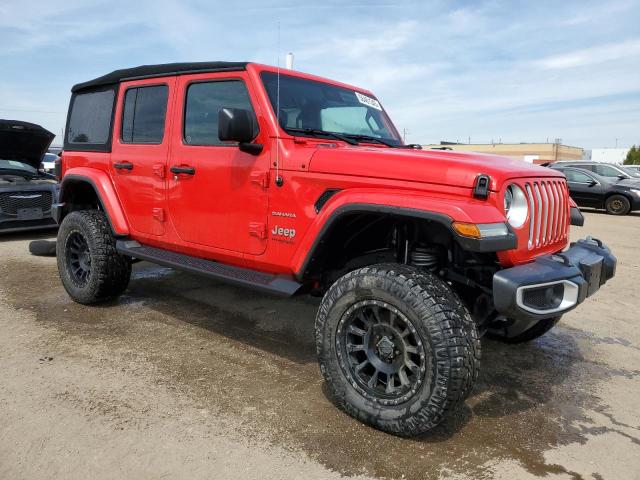 1C4HJXEG3MW526933 - 2021 JEEP WRANGLER U SAHARA Қызыл фото 4