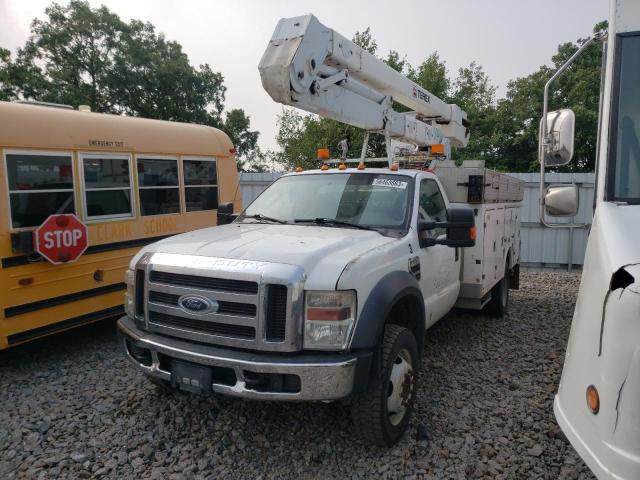 1FDAF57R38EA70395 - 2008 FORD F550 SUPER DUTY WHITE photo 1