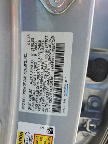 1HGCV1F14JA095888 - 2018 HONDA ACCORD LX GRAY photo 12