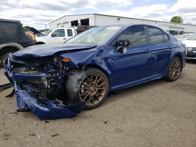 4T1T11BK3PU082805 - 2023 TOYOTA CAMRY SE NIGHT SHADE BLUE photo 1