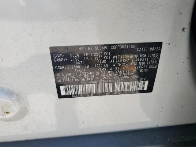 4S4BTGPD4L3247893 - 2020 SUBARU OUTBACK TOURING LDL Սպիտակ լուսանկար 13