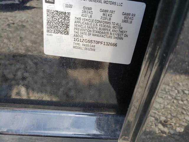 1G1ZG5ST0PF132666 - 2023 CHEVROLET MALIBU RS BLACK photo 12