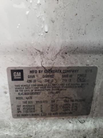 KL4CJBSB1GB585037 - 2016 BUICK ENCORE CONVENIENCE WHITE photo 13