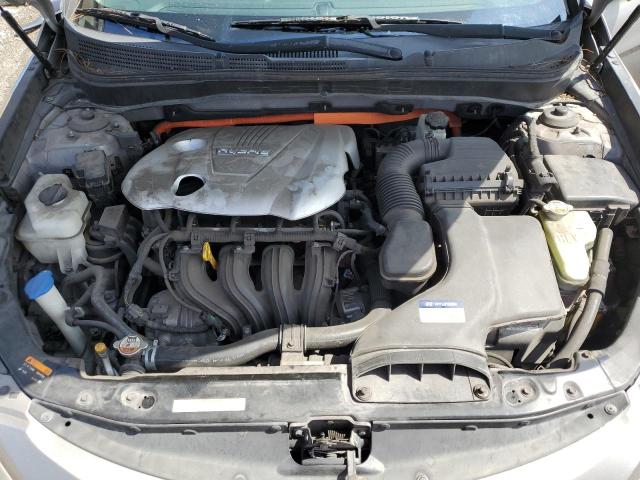 KMHEC4A49DA089603 - 2013 HYUNDAI SONATA HYBRID SILVER photo 11