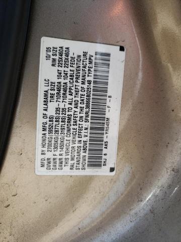 5FNRL38866B025148 - 2006 HONDA ODYSSEY TOURING TAN photo 14