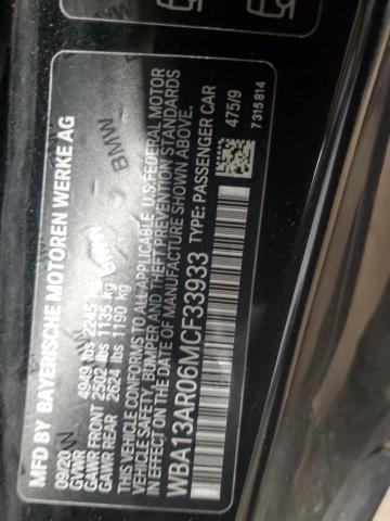 WBA13AR06MCF33933 - 2021 BMW M440XI BLACK photo 12