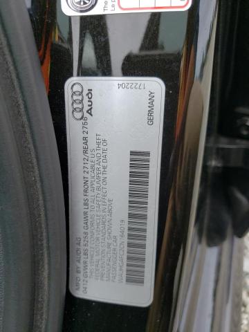 WAUHGAFC2CN164019 - 2012 AUDI A6 PRESTIGE შავი ფოტო 12