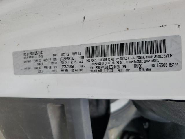 3C6TRVDG3HE524468 - 2017 RAM PROMASTER 2500 HIGH WHITE photo 13