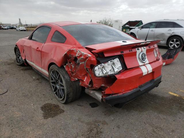 1ZVBP8JS1B5106771 - 2011 FORD MUSTANG SHELBY GT500 RED photo 3