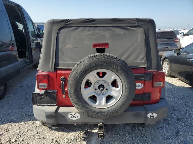 1J4AA2D10AL212889 - 2010 JEEP WRANGLER SPORT RED photo 6