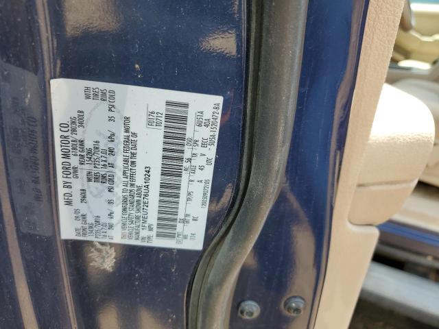 1FMEU72E76UA10243 - 2006 FORD EXPLORER XLS BLUE photo 13