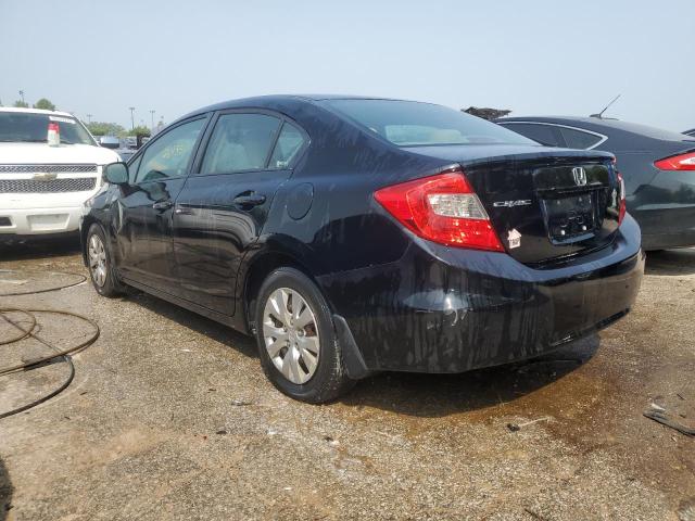 19XFB2F57CE003671 - 2012 HONDA CIVIC LX BLACK photo 2