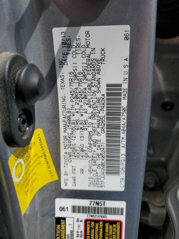 5TFJU4GN0EX052471 - 2014 TOYOTA TACOMA DOUBLE CAB PRERUNNER SILVER photo 12