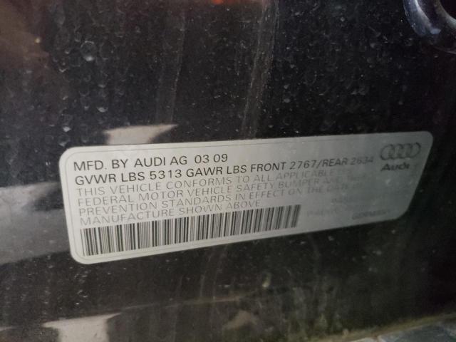 WAUWG74FX9N049121 - 2009 AUDI A6 PRESTIGE შავი ფოტო 12