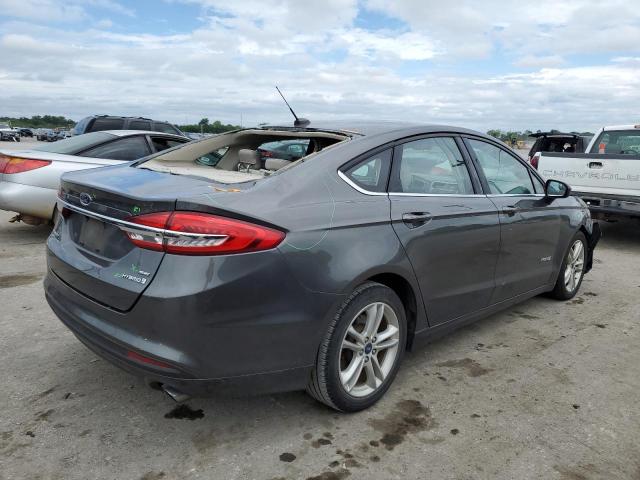 3FA6P0LU6JR221727 - 2018 FORD FUSION SE HYBRID GRAY photo 3