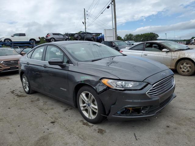 3FA6P0LU6JR221727 - 2018 FORD FUSION SE HYBRID GRAY photo 4