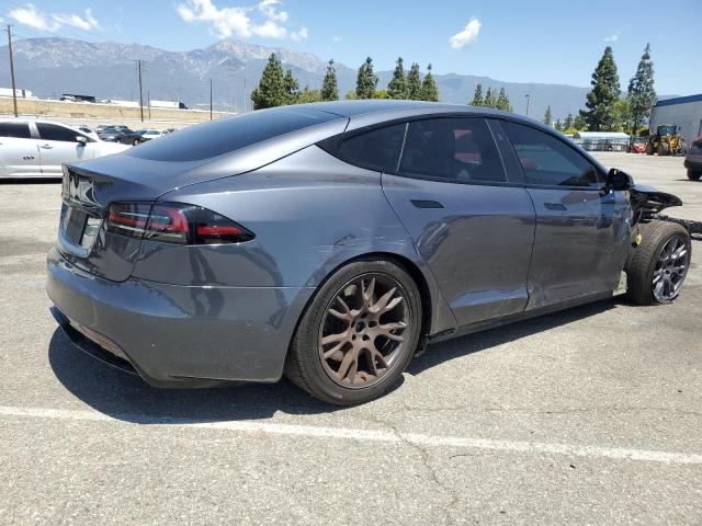 5YJSA1E53NF491494 - 2022 TESLA MODEL S 蓝色 照片 3