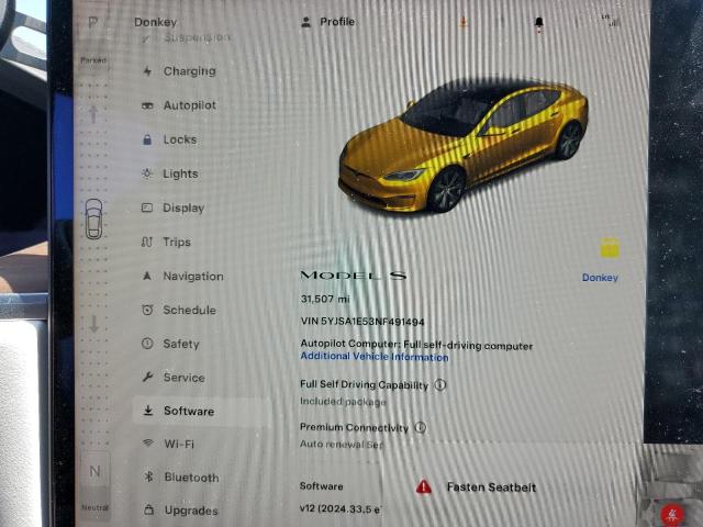 5YJSA1E53NF491494 - 2022 TESLA MODEL S 蓝色 照片 9