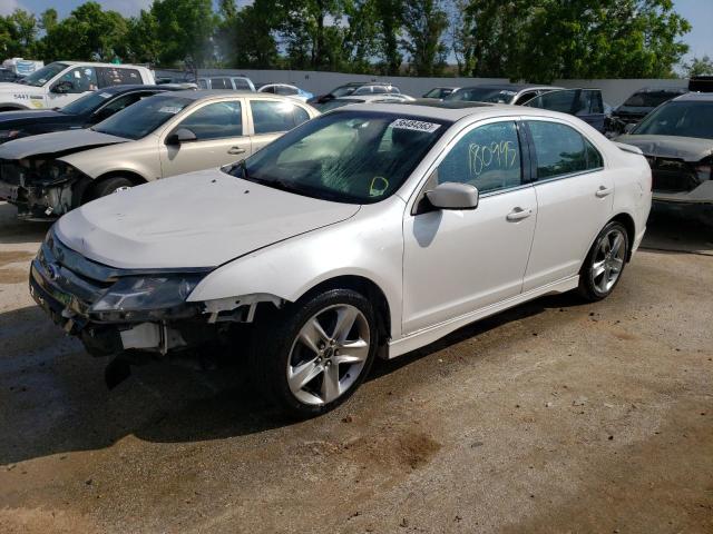 3FAHP0KC6BR114356 - 2011 FORD FUSION SPORT WHITE photo 1