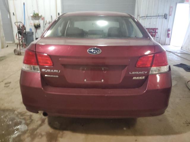 4S3BMBA65B3241520 - 2011 SUBARU LEGACY 2.5I MAROON photo 6