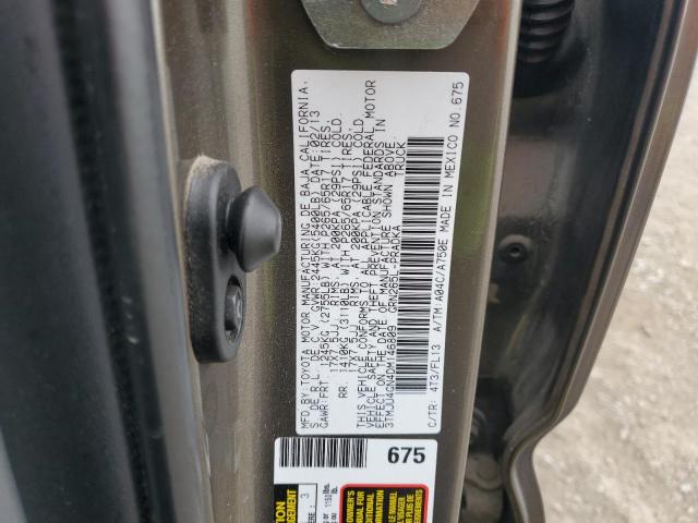 3TMJU4GN4DM146809 - 2013 TOYOTA TACOMA DOUBLE CAB PRERUNNER BROWN photo 12