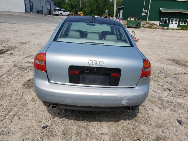 WAULD54B54N036105 - 2004 AUDI A6 2.7T QUATTRO BLUE photo 6