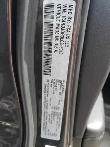 1C4RDJDG3LC356910 - 2020 DODGE DURANGO GT GRAY photo 14