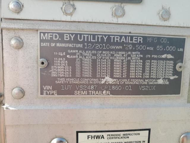1UYVS2487CP186001 - 2012 UTILITY TRAILER WHITE photo 10