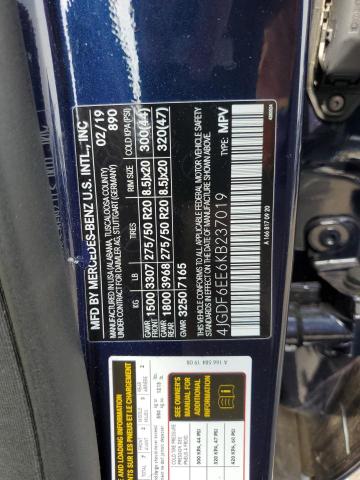 4JGDF6EE6KB237019 - 2019 MERCEDES-BENZ GLS 450 4MATIC BLUE photo 13