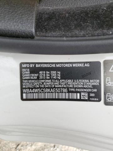 WBA4W5C58KAE50786 - 2019 BMW 430XI WHITE photo 13