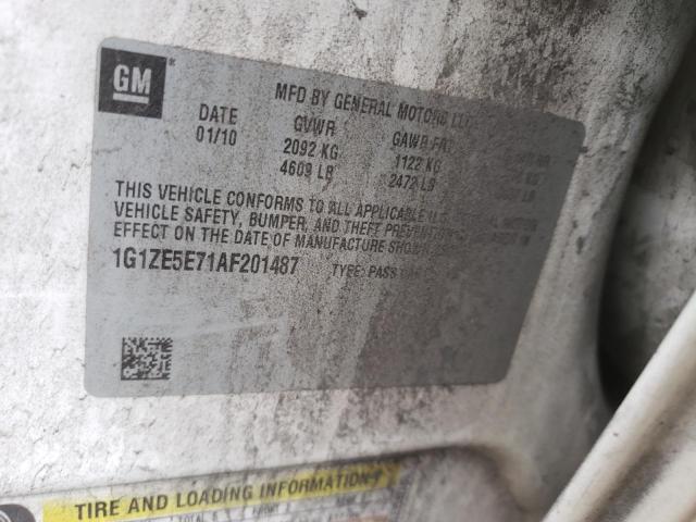 1G1ZE5E71AF201487 - 2010 CHEVROLET MALIBU LTZ Ağ foto 12