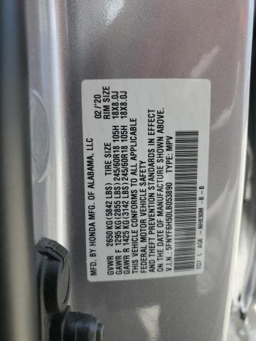 5FNYF6H50LB053890 - 2020 HONDA PILOT EXL SILVER photo 14