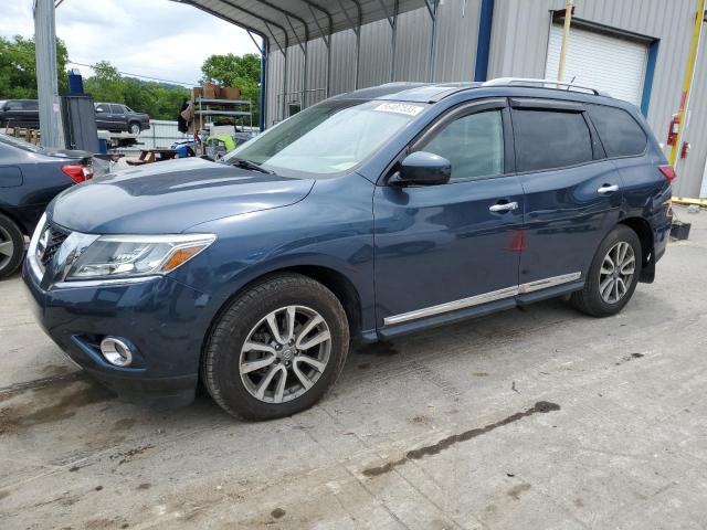 5N1AR2MN2EC639400 - 2014 NISSAN PATHFINDER S BLUE photo 1