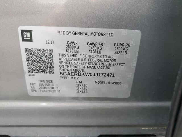 5GAERBKW0JJ172471 - 2018 BUICK ENCLAVE ESSENCE 灰色 照片 13